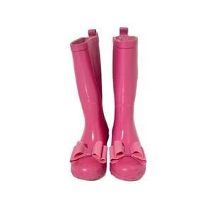 Joyfolie Girls Size 13 Molly Rain Boots Pink Bow